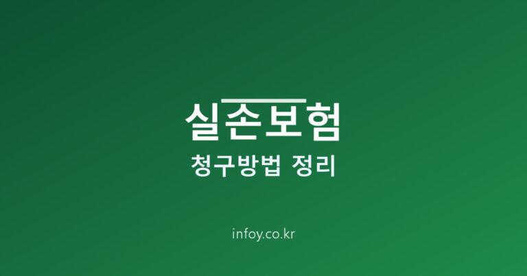 실손보험 청구방법