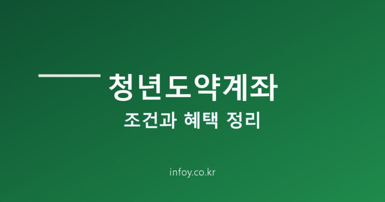 청년도약계좌 조건