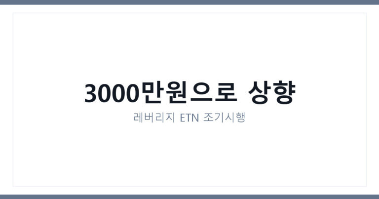 레버리지 ETN 예탁금
