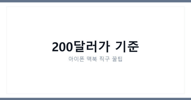 미국 직구 관세