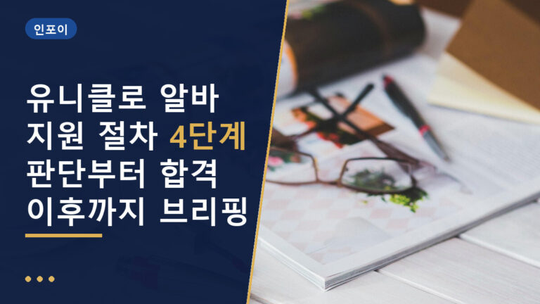 유니클로 알바 지원 절차