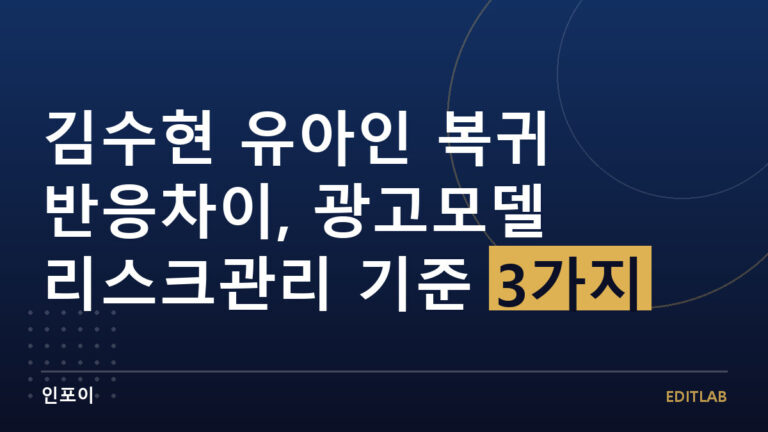 광고모델 리스크관리