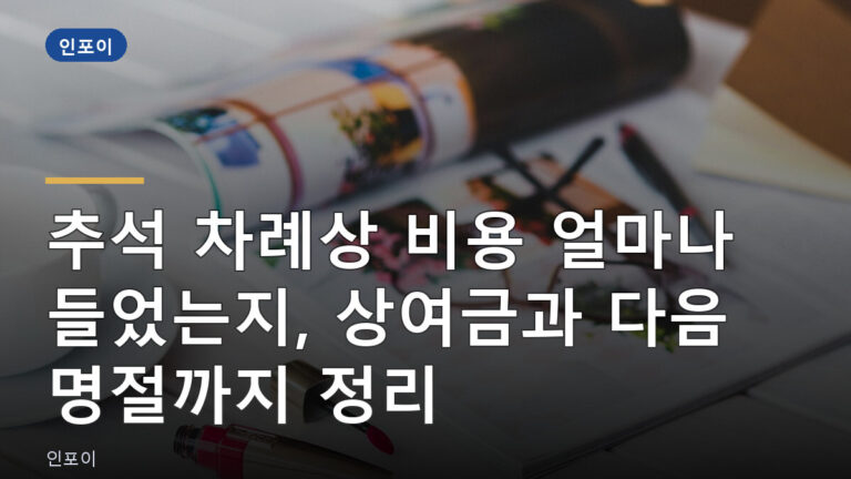 추석 차례상 비용