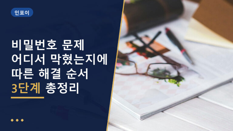 비밀번호 문제 해결 순서